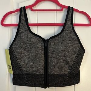 NWT Front Zip Sports Bra